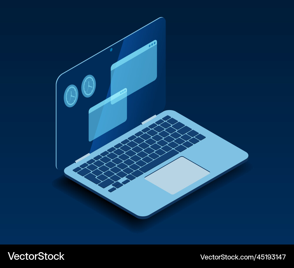 Notebook icon in flat style computer laptop on c Notebook icon in flat style computer laptop on c vector image