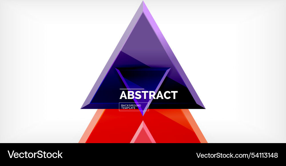 Abstract background - colorful triangles with 3d Abstract background - colorful triangles with 3d Vector Image