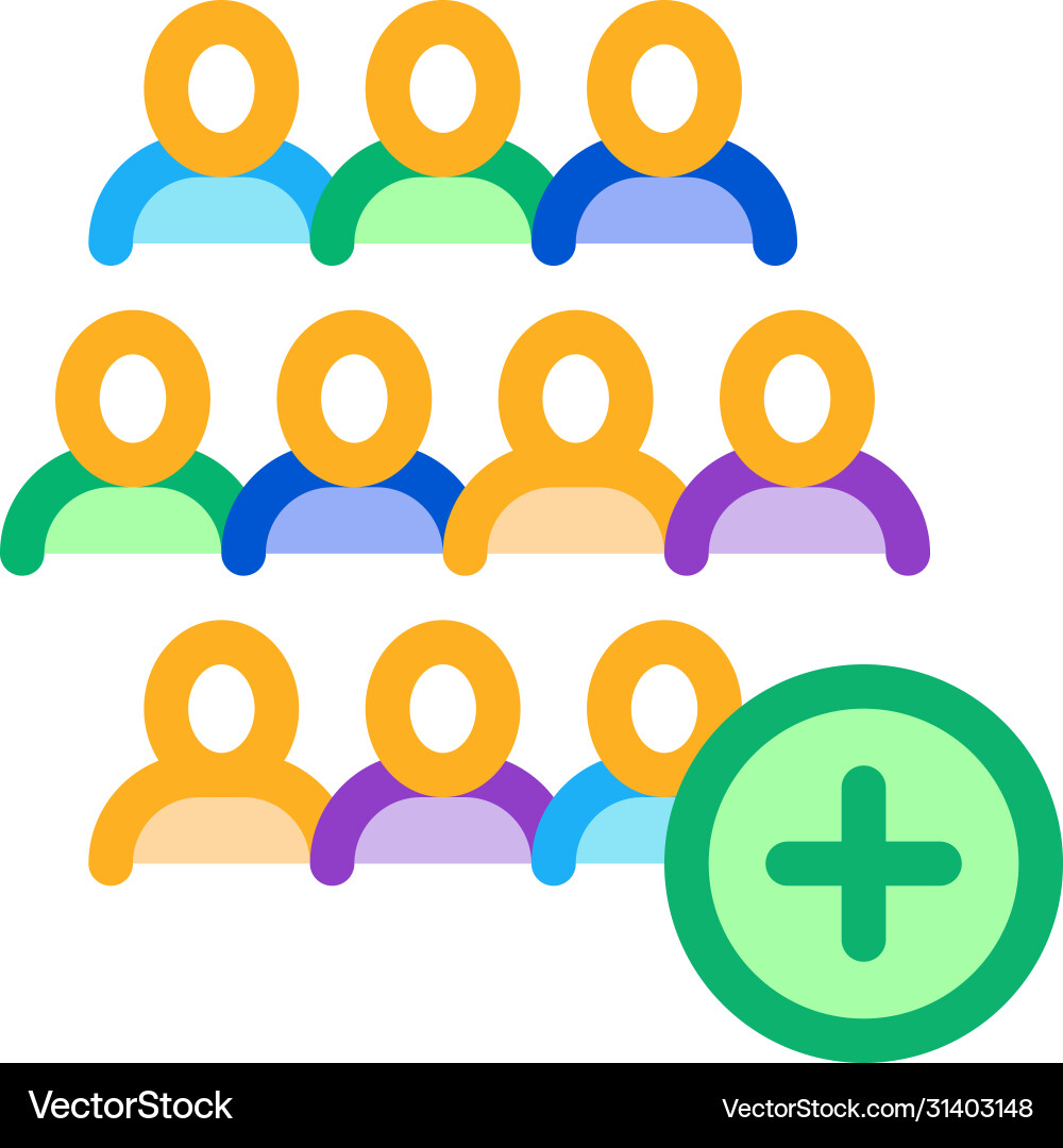Adding new employees icon outline Adding new employees icon outline vector image