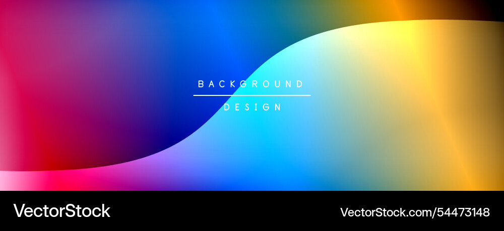Bright rainbow style color gradient with curve Bright rainbow style color gradient with curve Vector Image