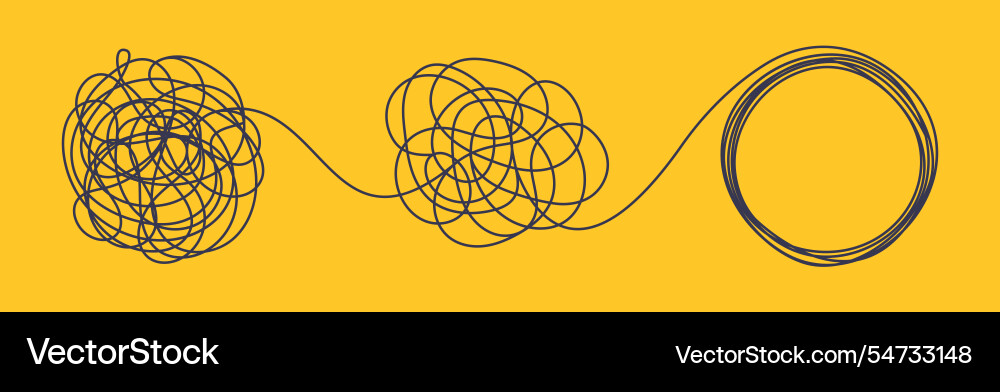 Chaos und Ordnung Geschäftskonzept Flat Style Design Vektorbild