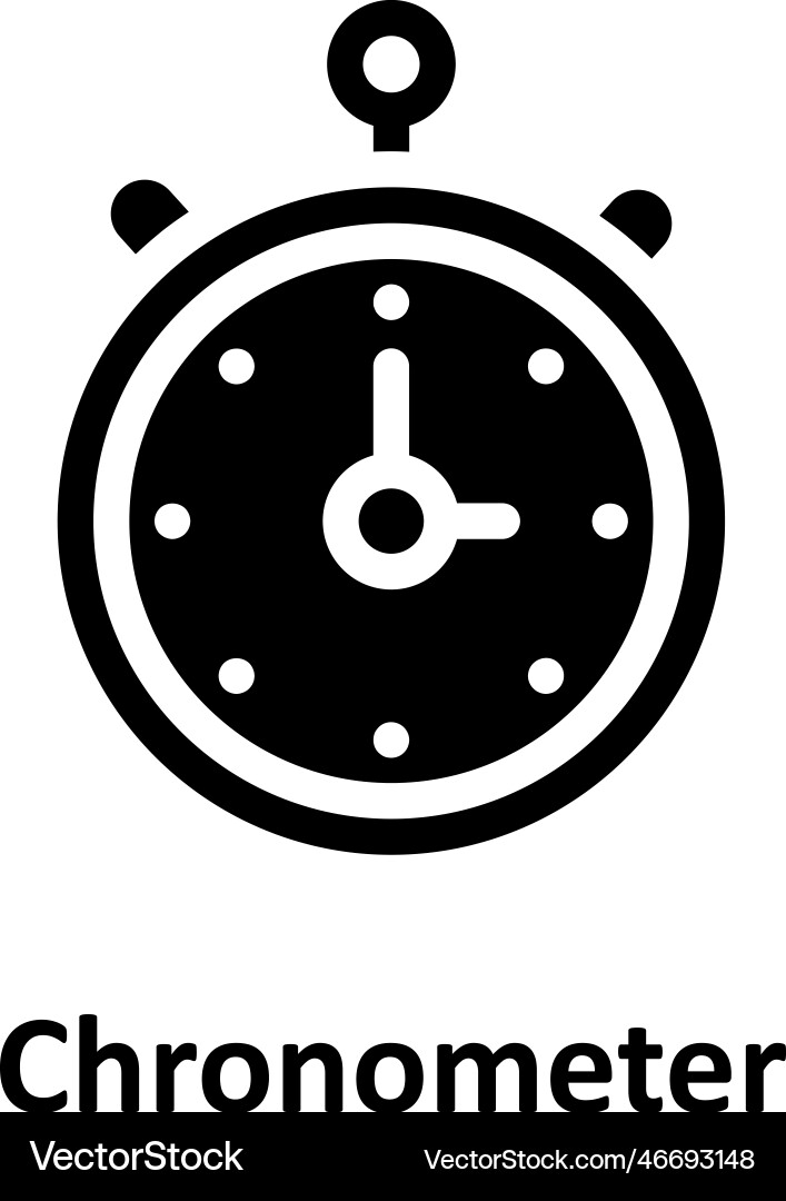 Chronometer solid icons simple stock illus vector image