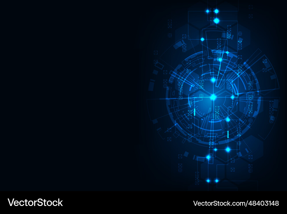 Circle circuit abstract technology Vector Image