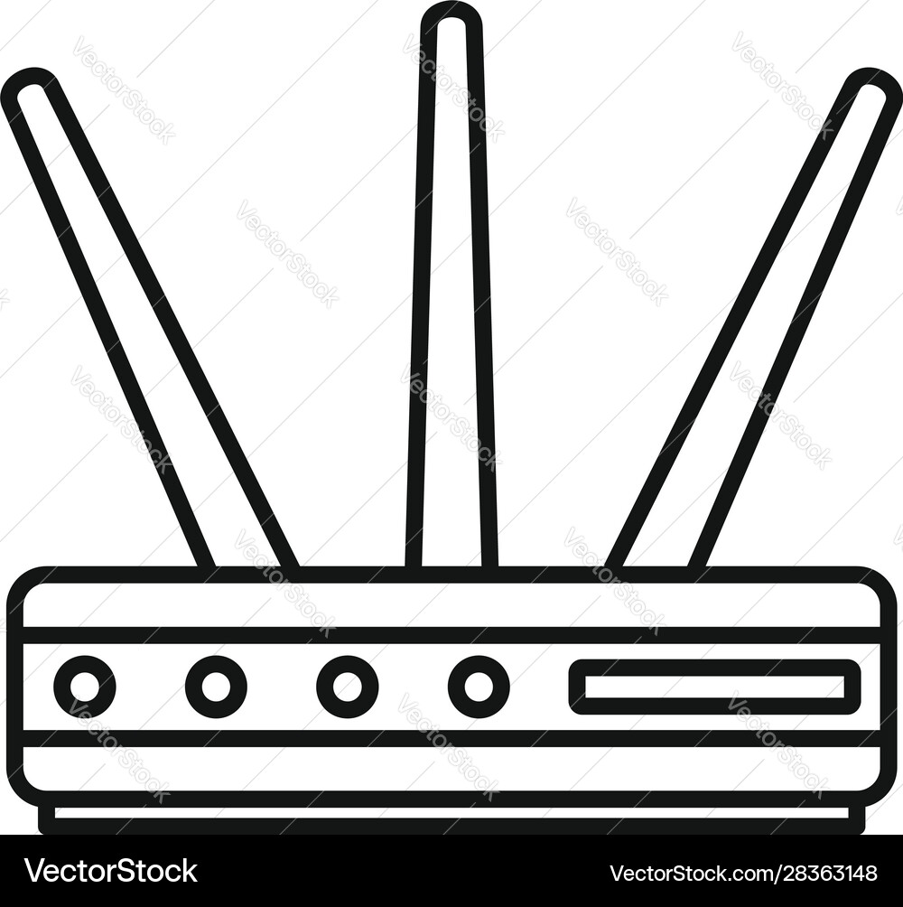 Data router icon outline style Data router icon outline style vector image