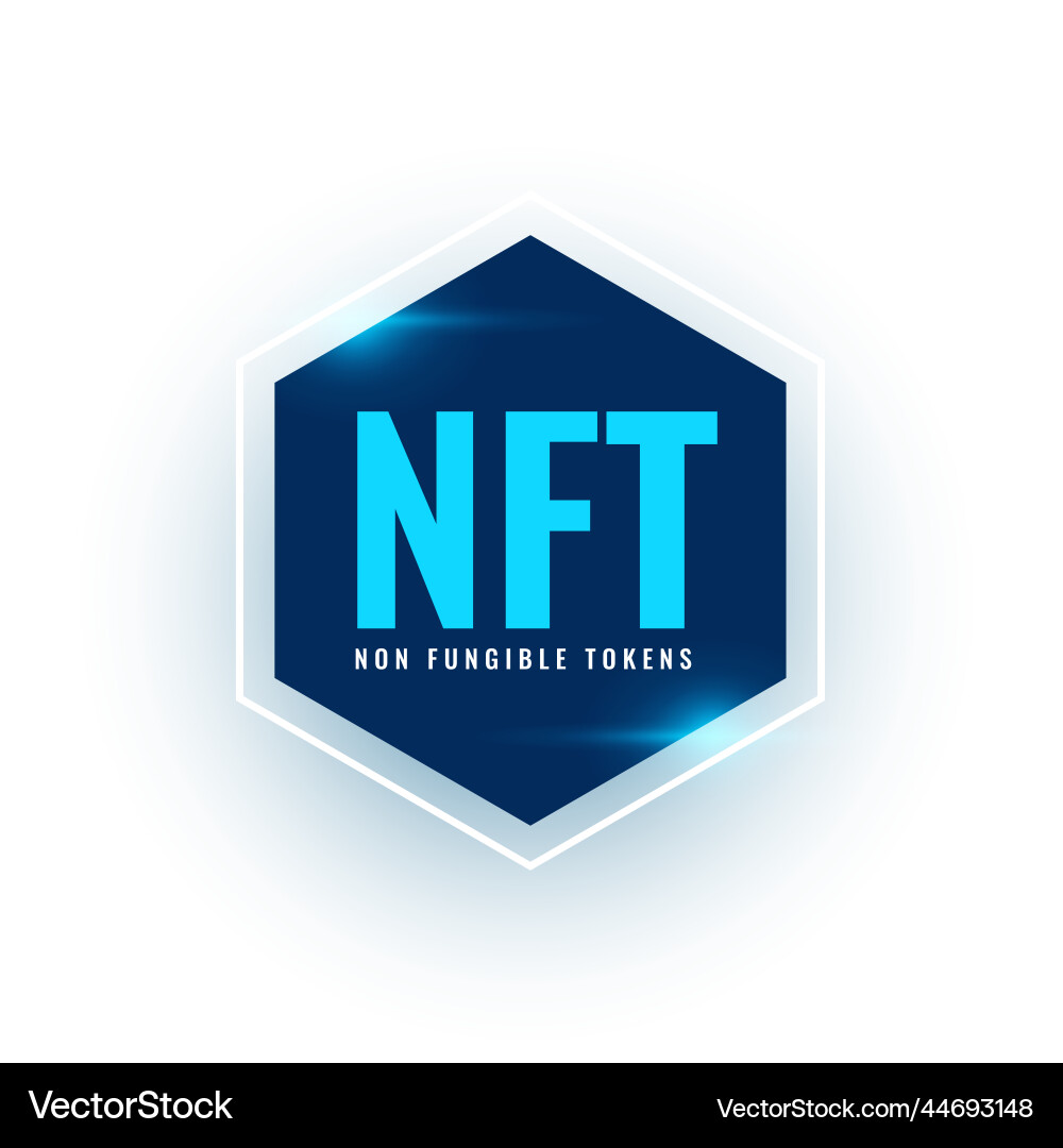 Digital asset nft blockchain technology background Digital asset nft blockchain technology background vector image