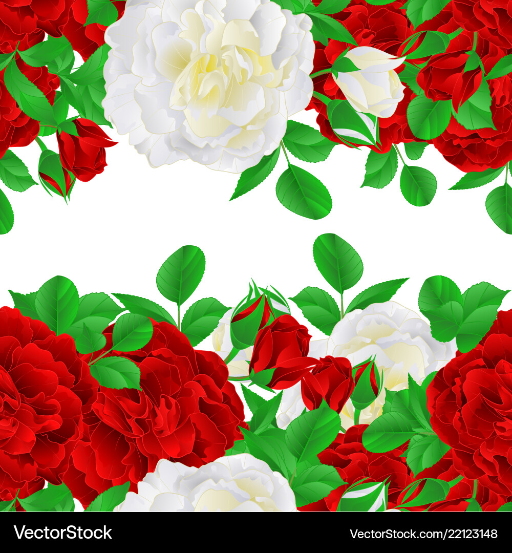 Floraler horizontaler Rand nahtloser Hintergrund Floraler horizontaler Rand nahtloser Hintergrund vektorbild