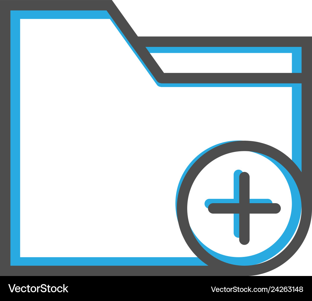 Folder icon design interaction line Folder icon design interaction line Vector Image