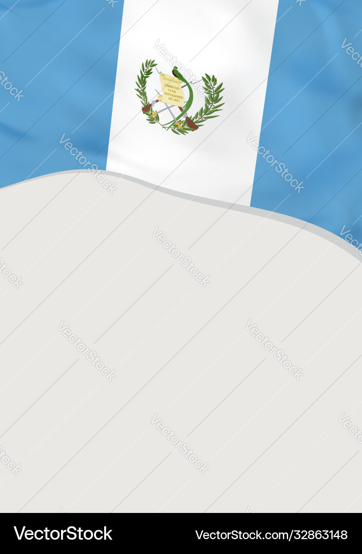 Leaflet design with flag guatemala template Vector Image