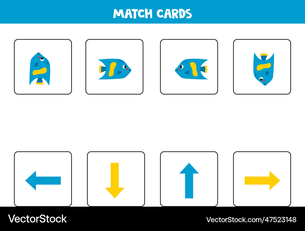 Left right up or down spatial orientation Vector Image