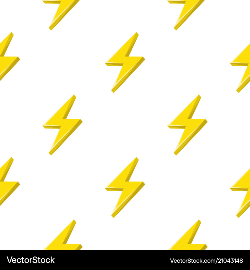 Lightning Bolt Pattern - White Background vector image