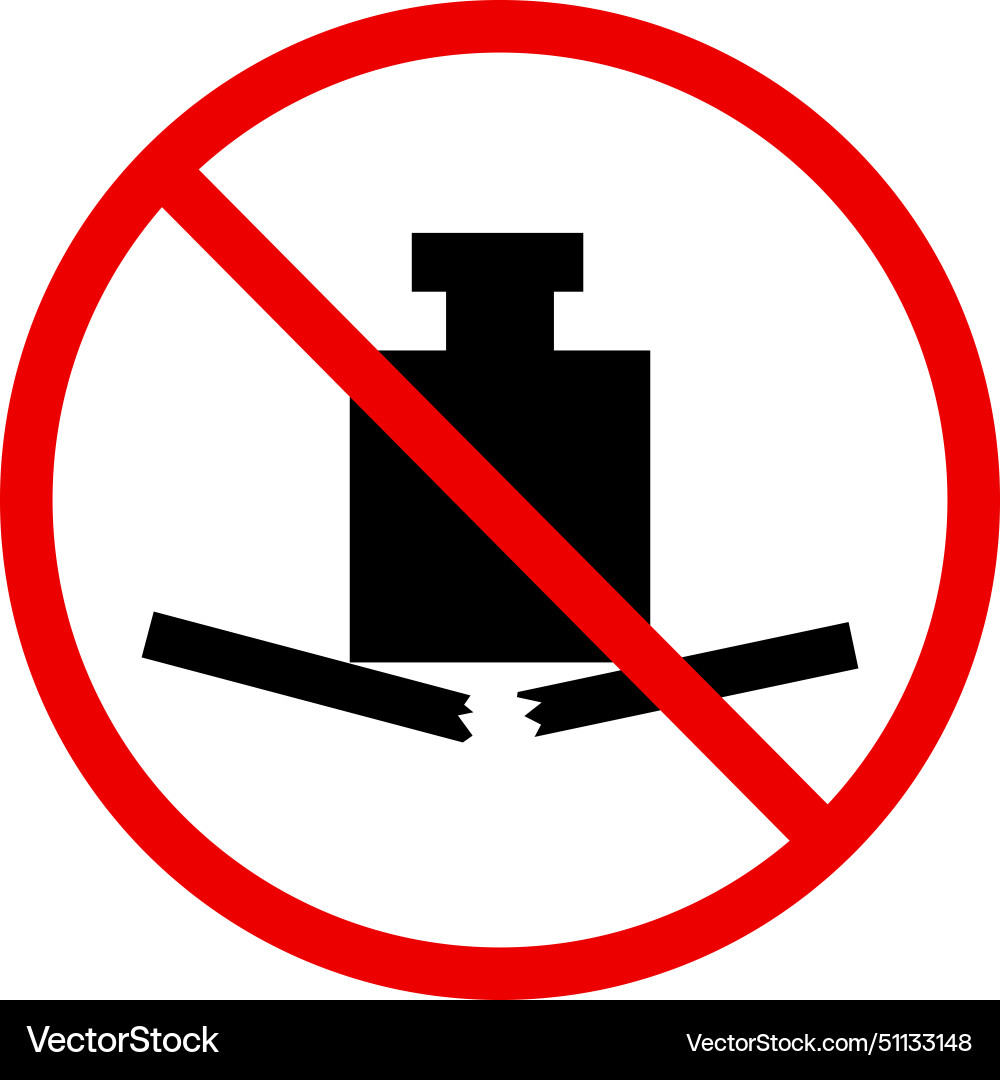 No heavy load icon do not place objects No heavy load icon do not place objects Vector Image