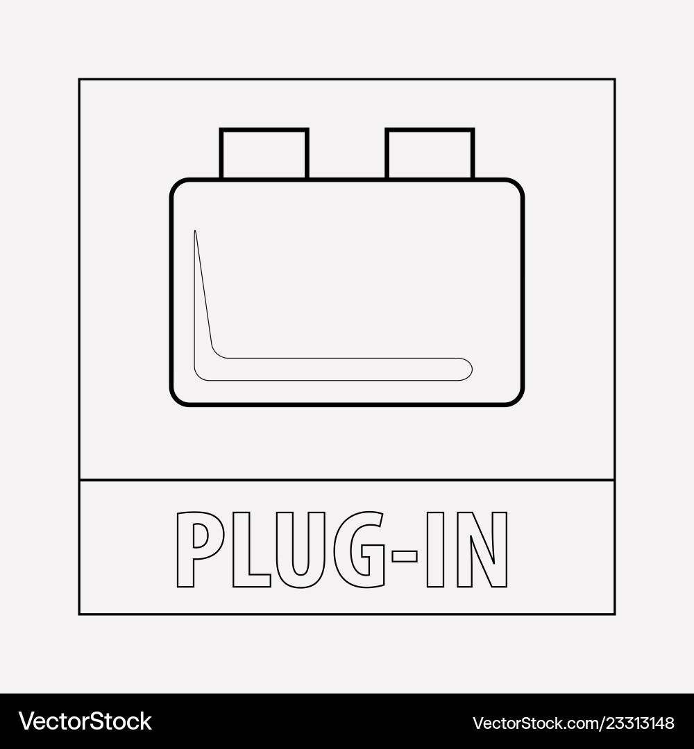 Plugins icon line element Plugins icon line element vector image