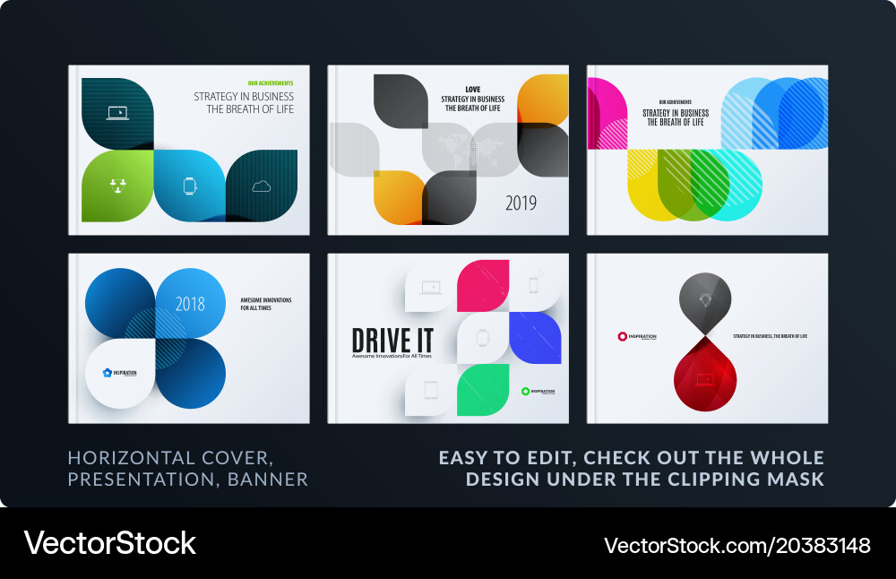 Presentation abstract set of modern Vector Image