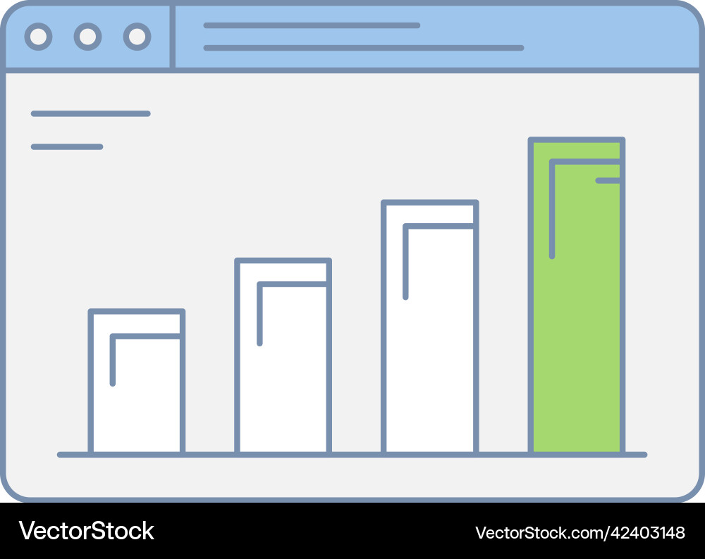 Sales increase in graph and chart icon Vector Image
