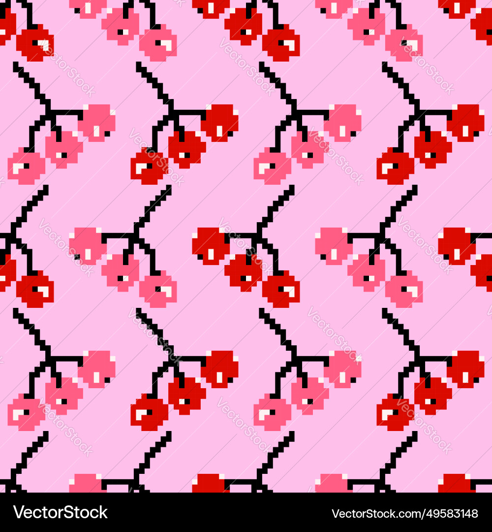 Seamless pattern background design berry print Vector Image