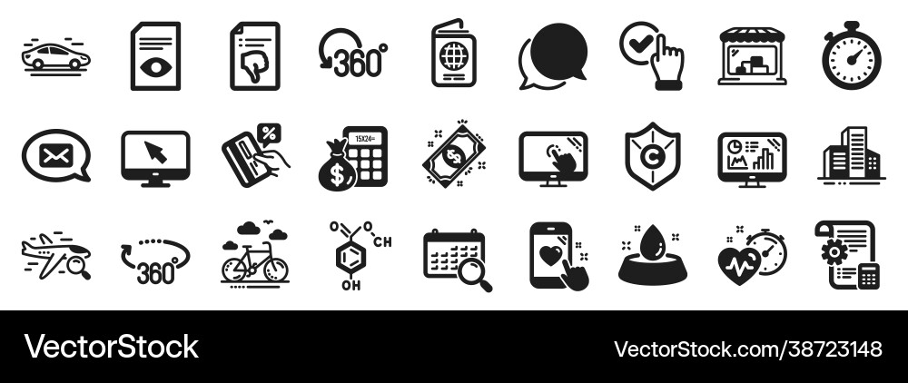 Set business icons such as timer view Set business icons such as timer view vector image