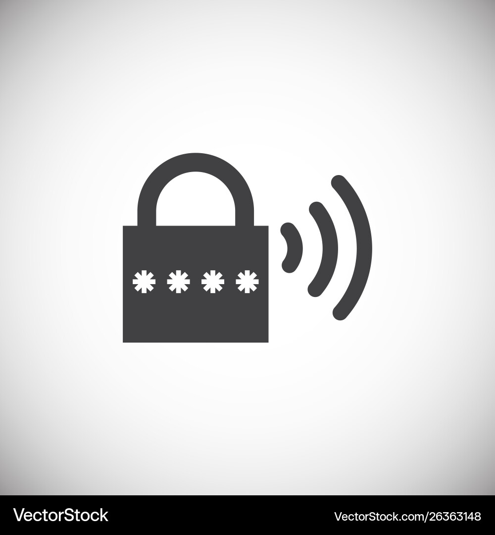 Smart lock icon on background for graphic and web Smart lock icon on background for graphic and web vector image