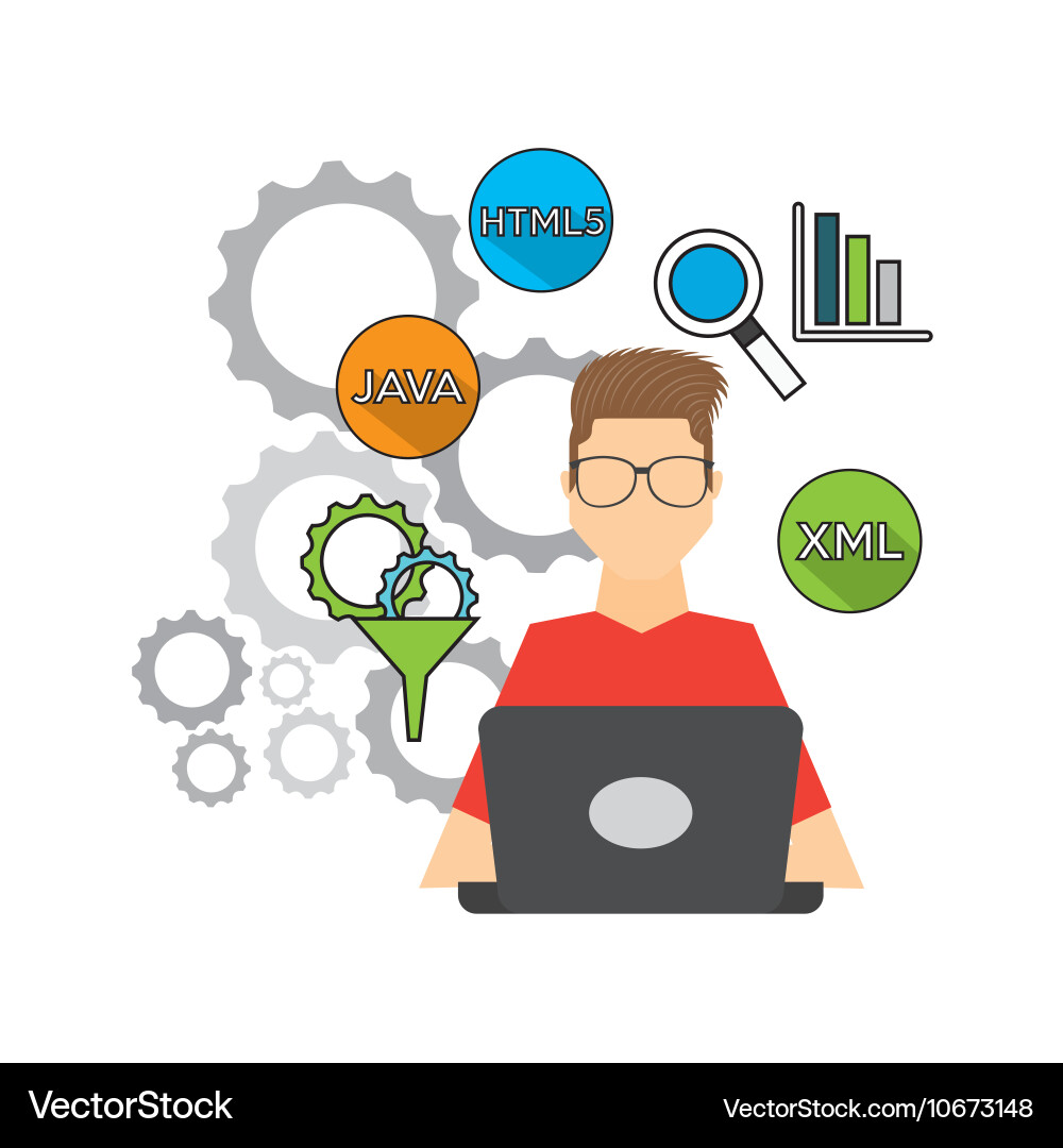 Tech Programmer Concept vector image