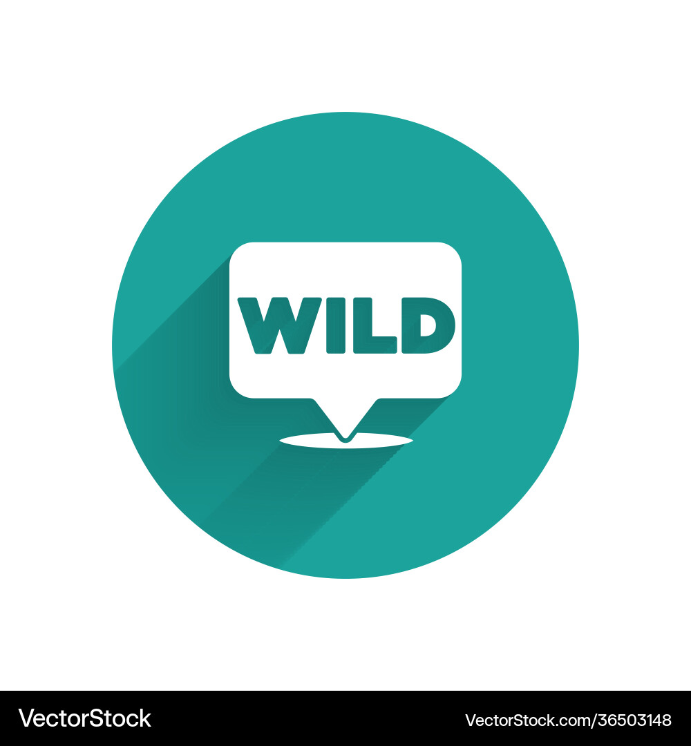 White pointer to wild west icon isolated with long White pointer to wild west icon isolated with long vector image