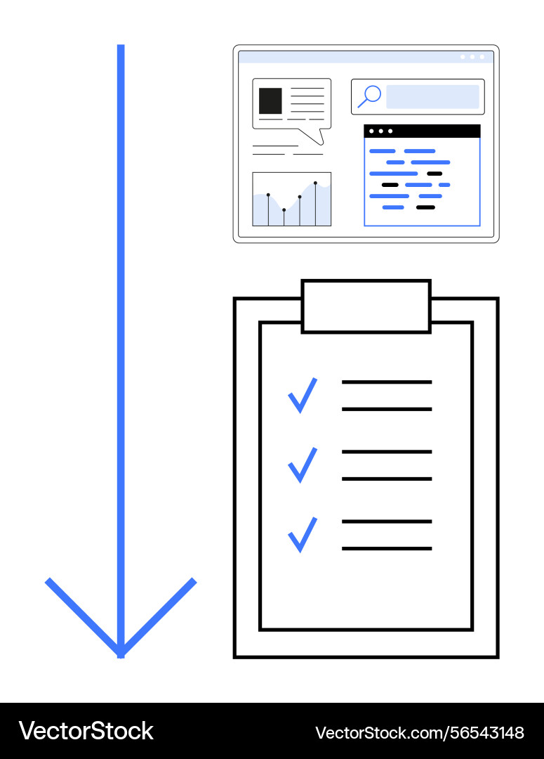 Workflow and task prioritization with data Workflow and task prioritization with data vector image