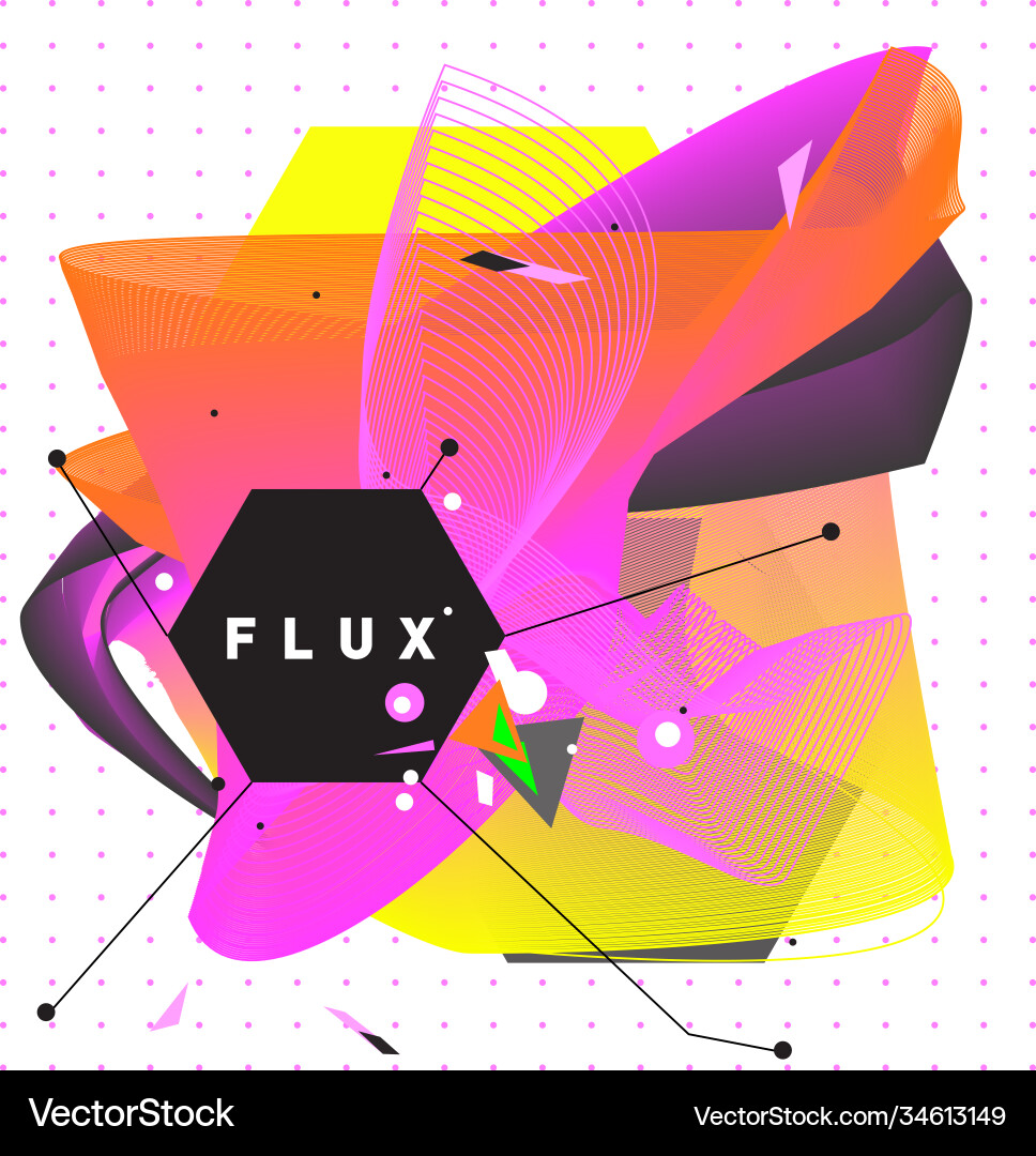 3d colorful wave background dynamic flux effect 3d colorful wave background dynamic flux effect Vector Image