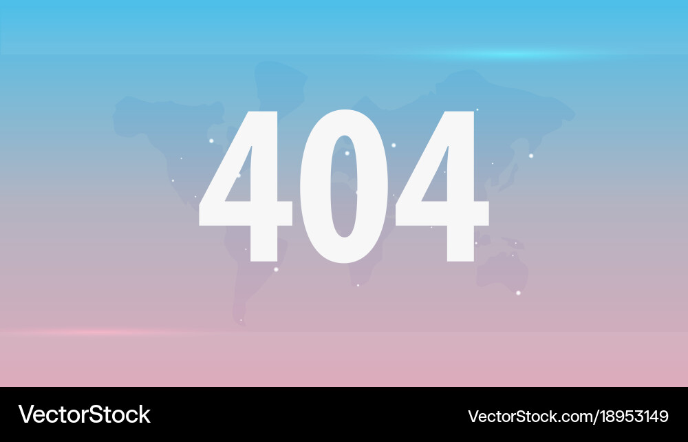 404 error page not found ui ux template Vector Image