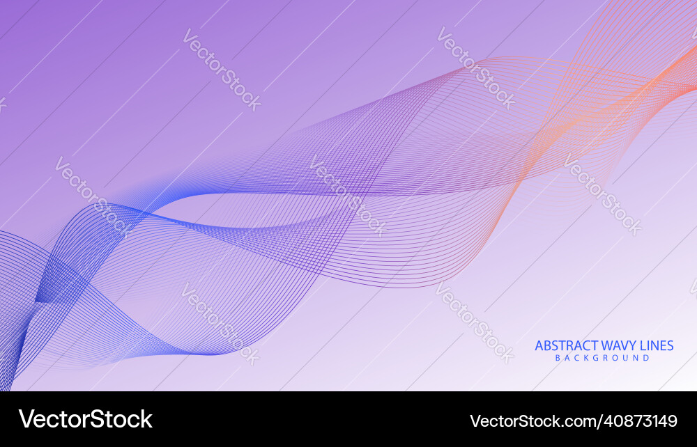 Abstract motion wave gradient line background vector image