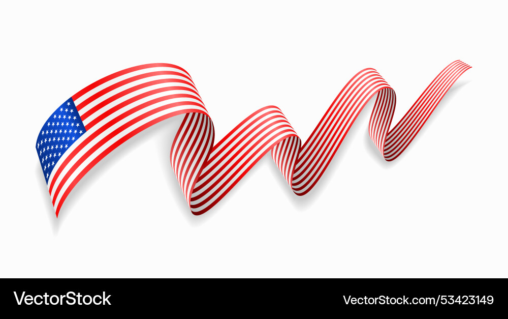 American flag wavy abstract background American flag wavy abstract background vector image