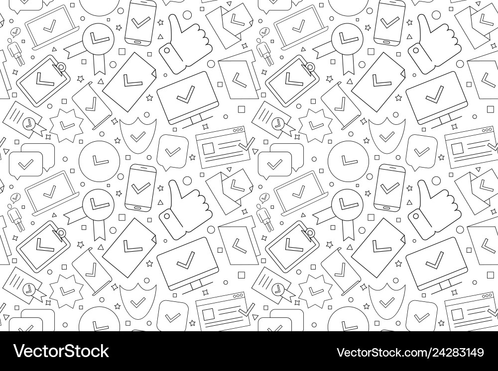 Approve Pattern Background vector image