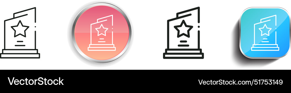 Best icon thin linear regular and button style Vector Image