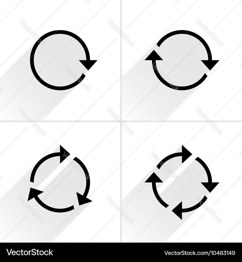 Black arrow loop refresh reload rotation icon vector image