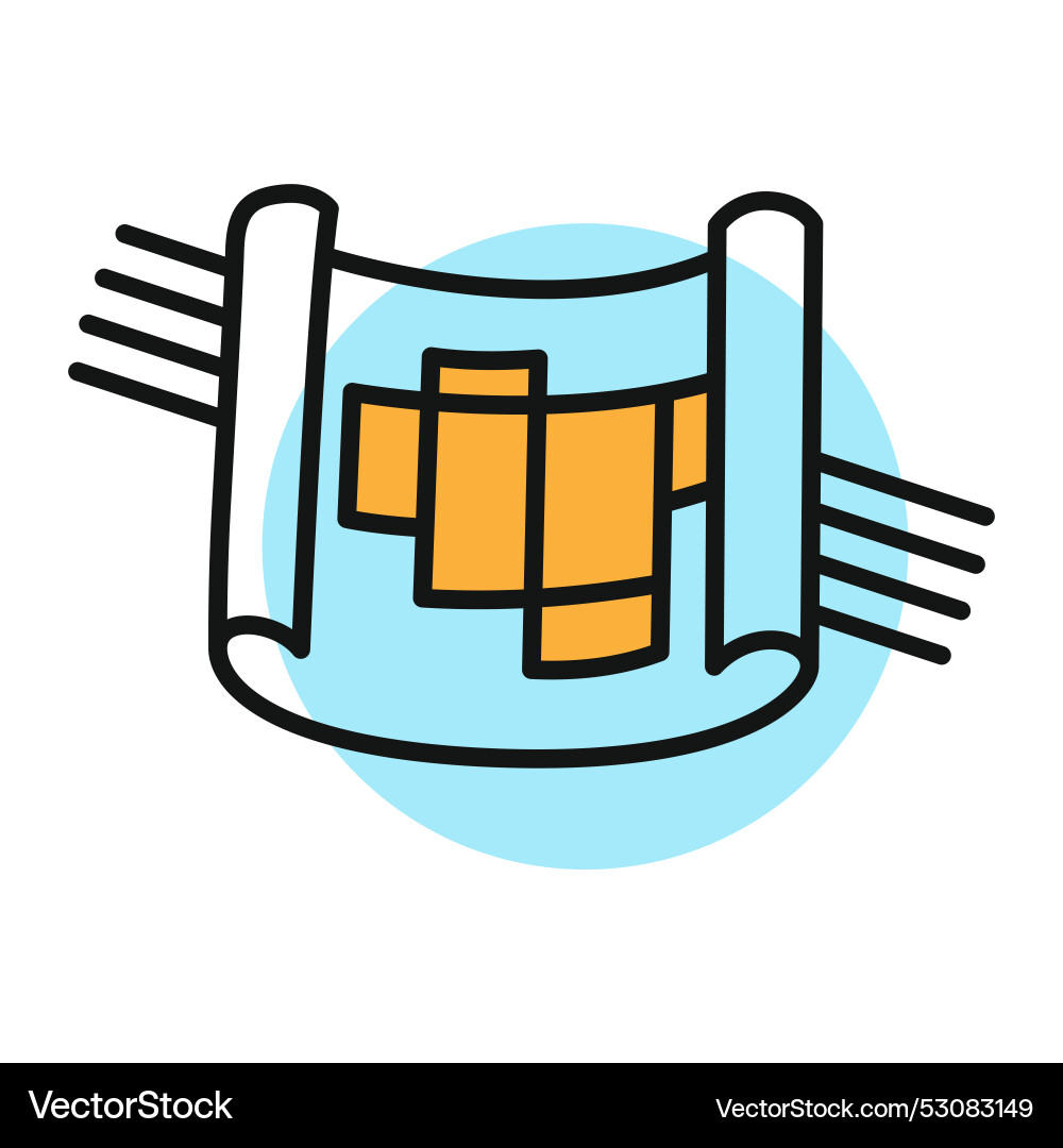Building line icon color symbol in simple style Vector Image