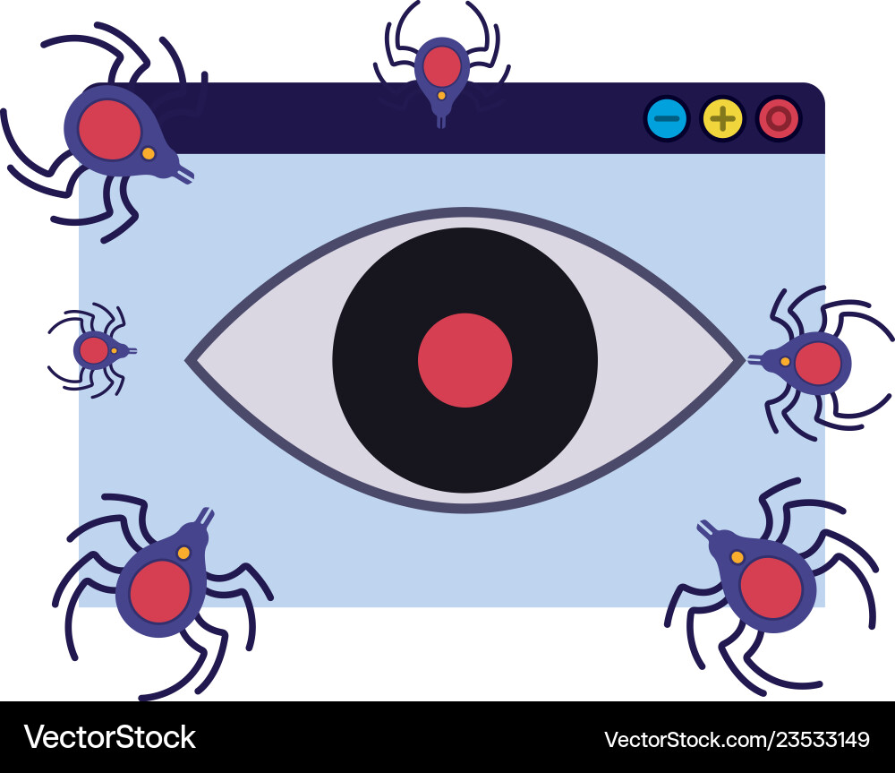 Computer with cyber security icons avatar Computer with cyber security icons avatar Vector Image