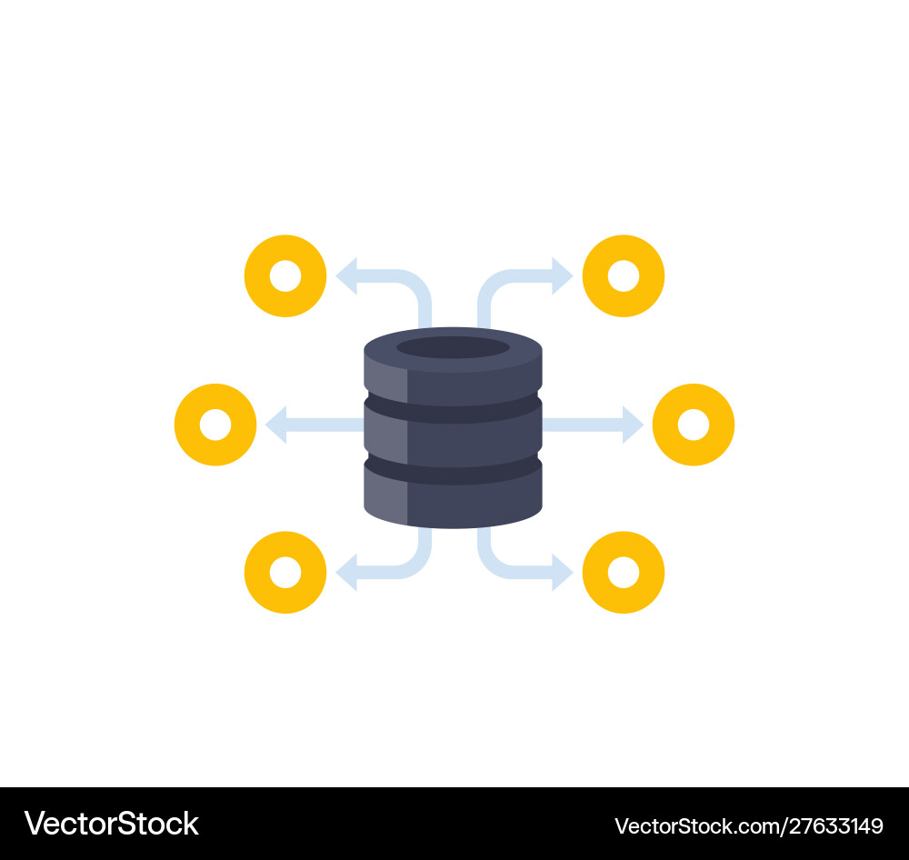 Database and data storage icon Vector Image