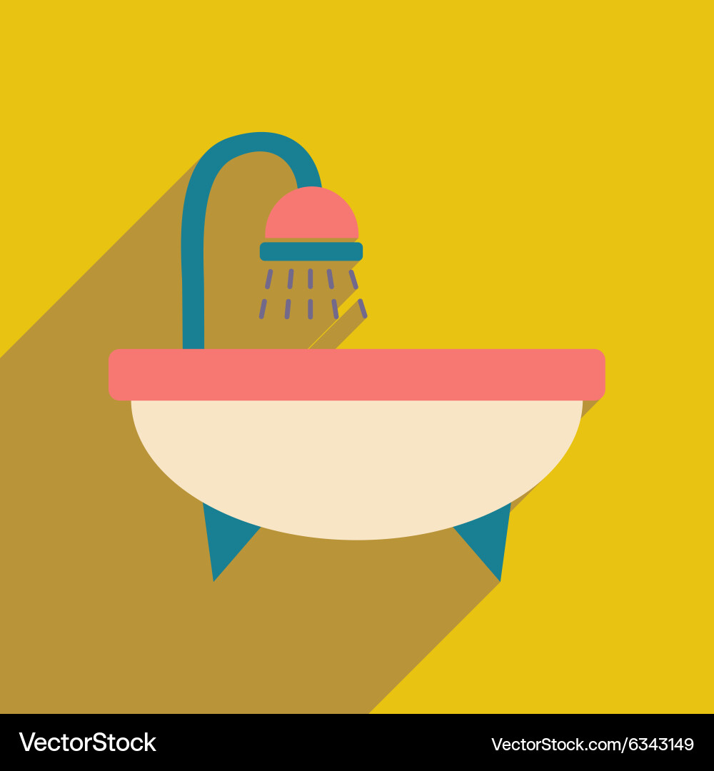 Flat with shadow icon and mobile application Vector Image