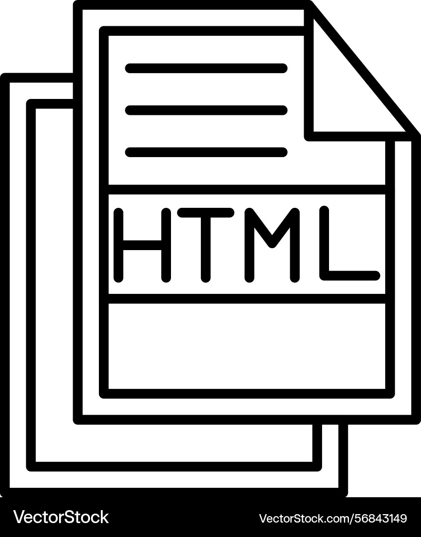 Html file icon vector image