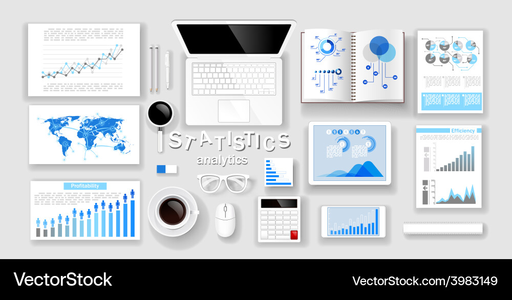 Infographic ans statistic concepts Vector Image