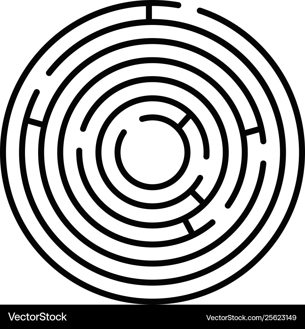 Labyrinth icon maze and intricacy confuse symbol Labyrinth icon maze and intricacy confuse symbol vector image