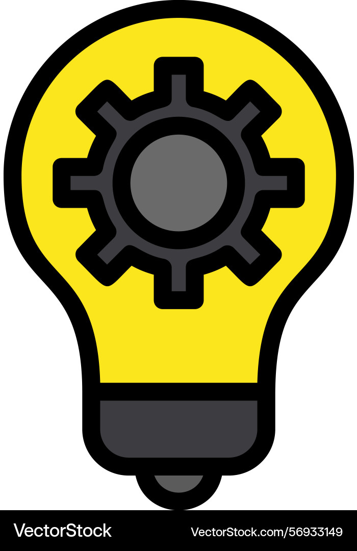 Machine learning line filled style icon design vector image