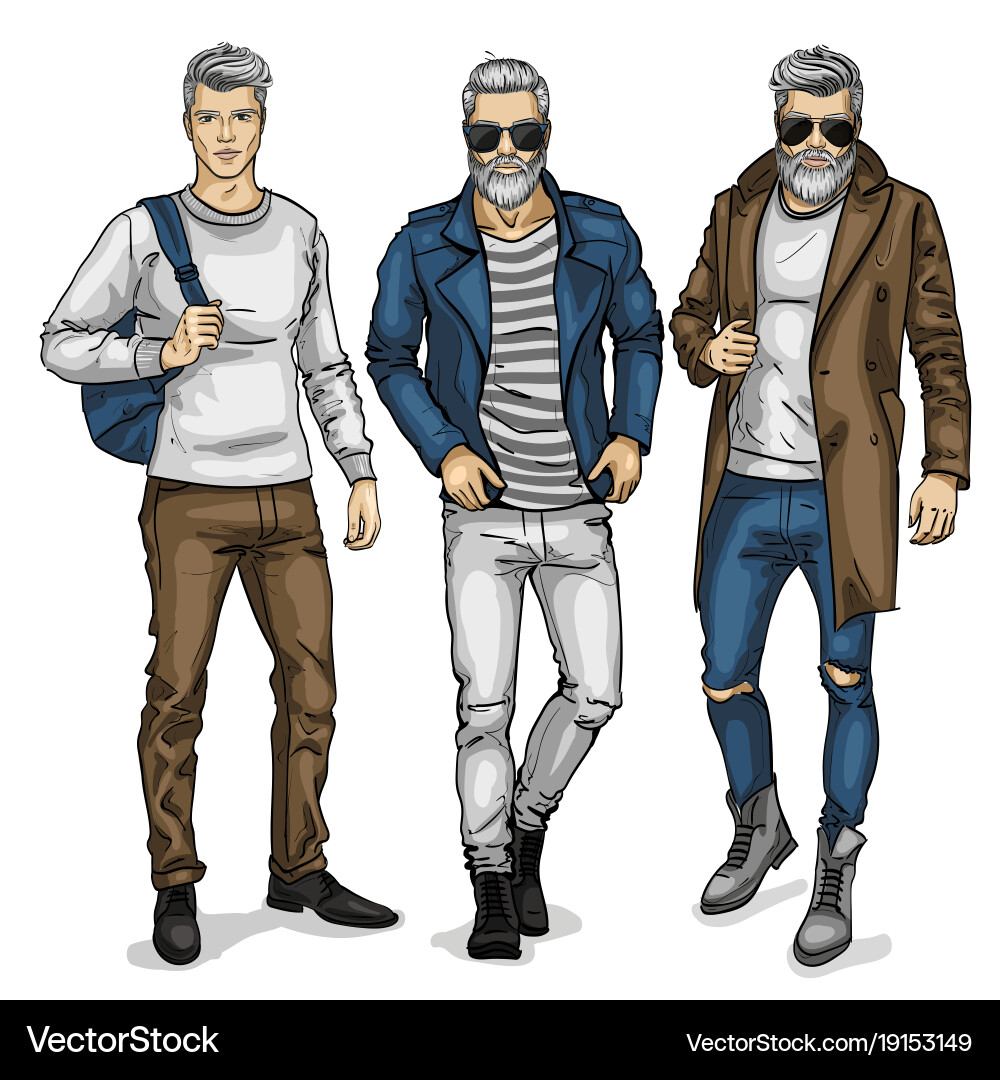 Man models vector image