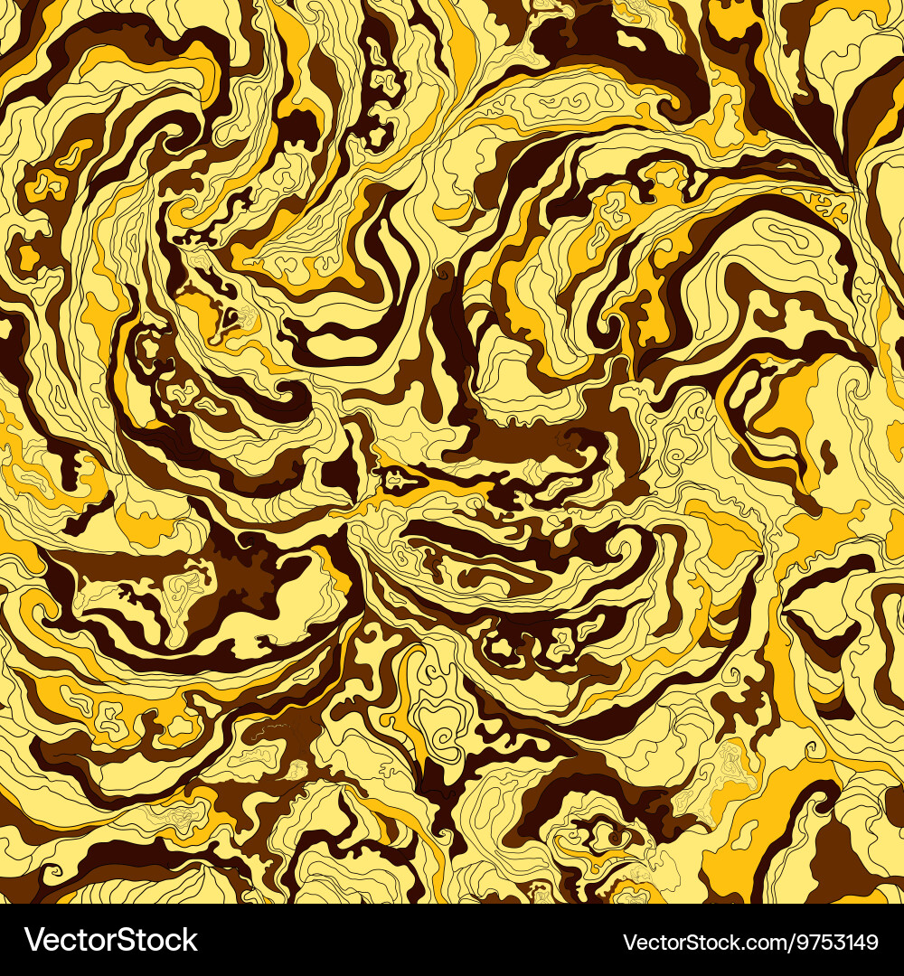 Pattern with the image texture of smoke golden Vector Image