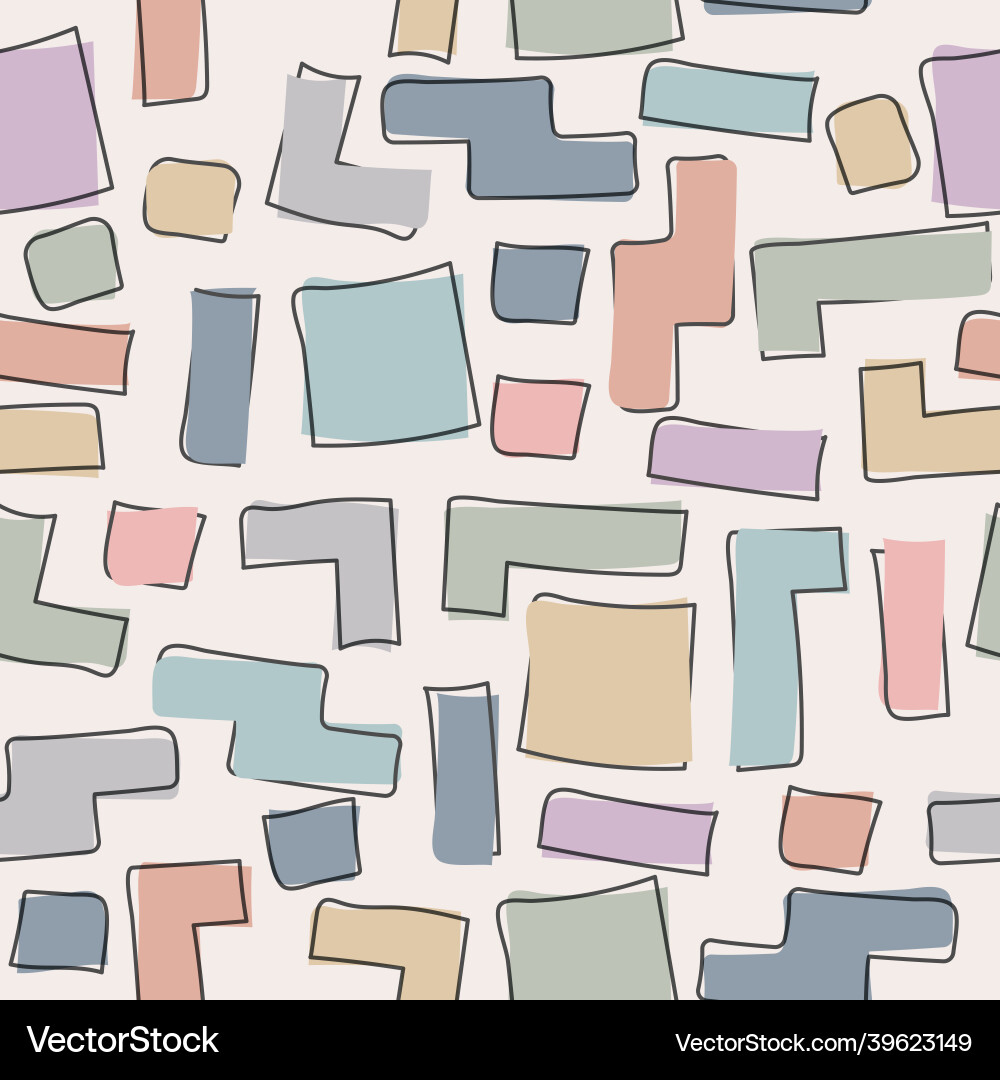 Seamless geometric pattern with abstract shapes Seamless geometric pattern with abstract shapes vector image