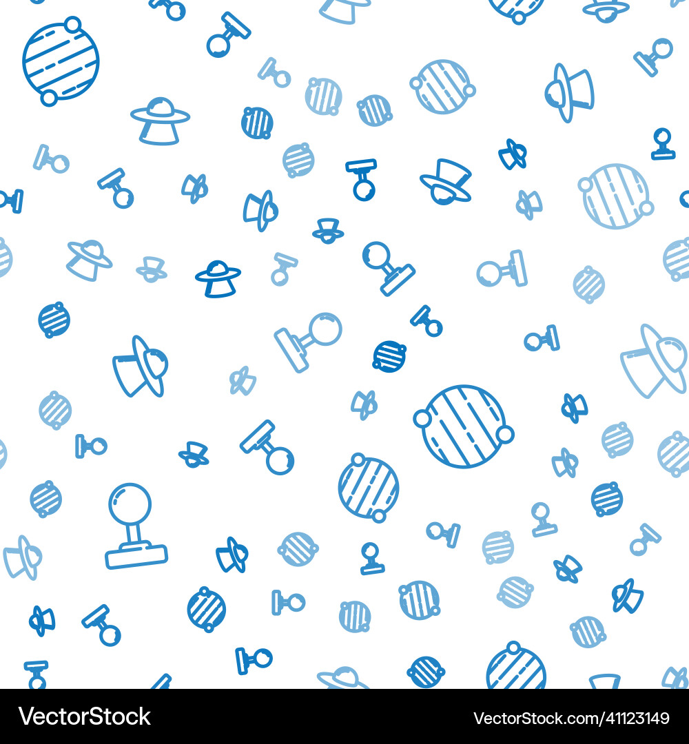 Set line joystick planet and ufo flying spaceship Set line joystick planet and ufo flying spaceship vector image