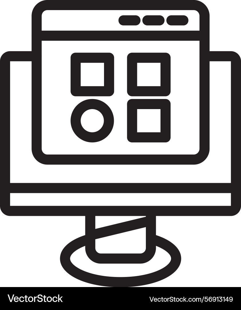 Web app linear style icon design vector image