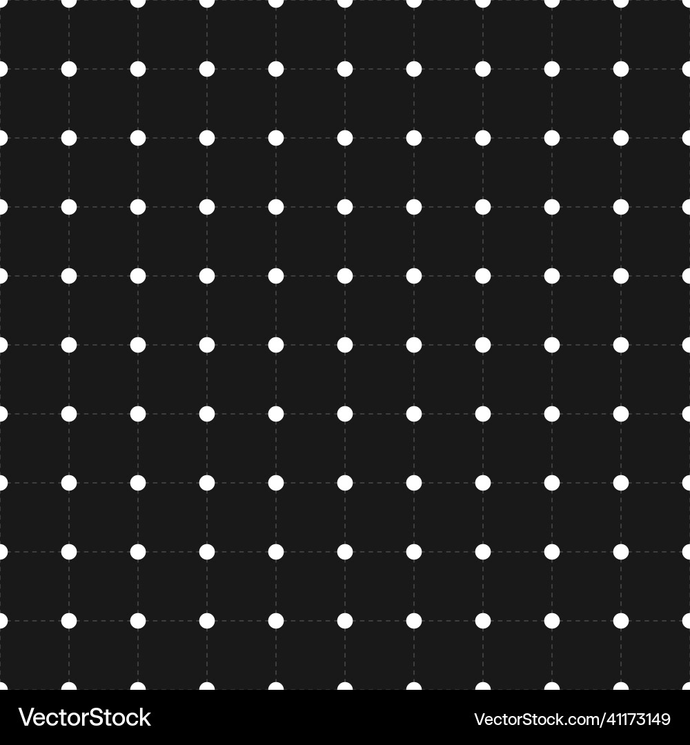 Wireframe grid dots seamless pattern hud design vector image