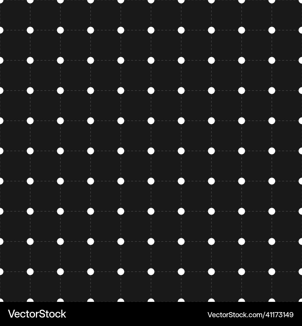 Wireframe grid dots seamless pattern hud design vector image