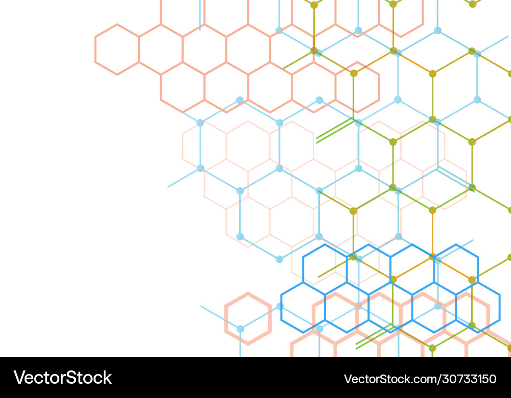 Abstract geometric background hexagon connection Abstract geometric background hexagon connection vector image