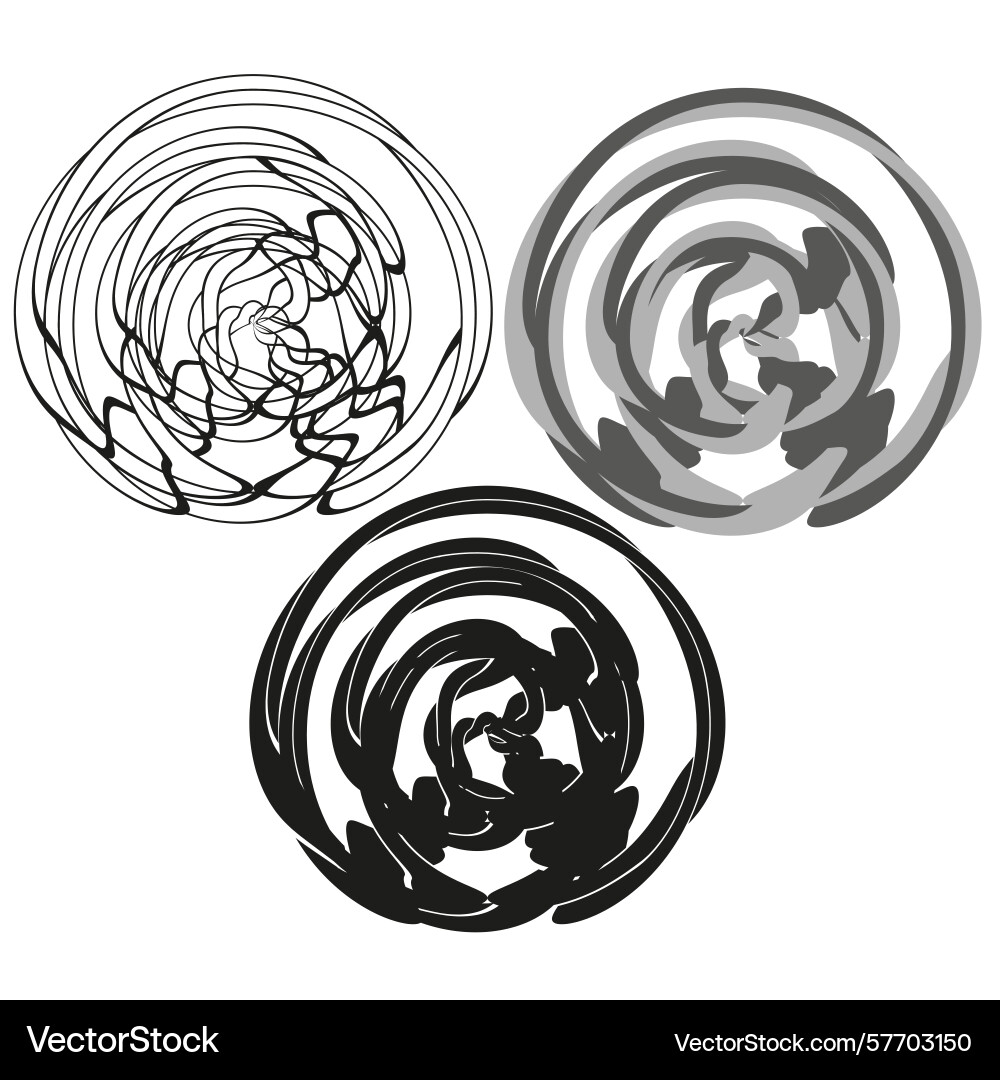 Abstract spiral shapes chaotic line pattern Abstract spiral shapes chaotic line pattern vector image