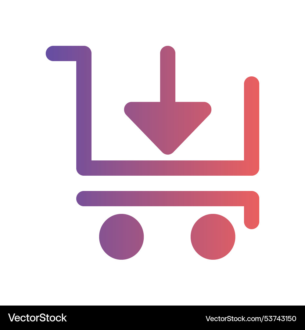 Add to cart icons with a modern design style Vector Image