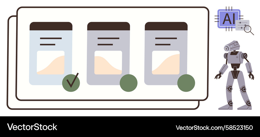 AI Analytics & Decision Support Vector Image